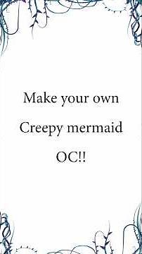 Mermaid OC!! 🧜‍♀️✏️😈Make your own Mermaid OC