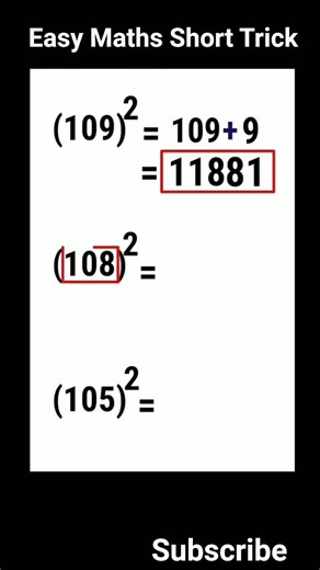 Square Tricks Near 100 Number ll Easy Math's Short Trick By Shivam Pandit Sir