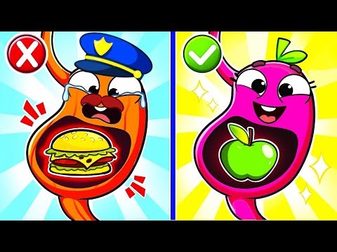 Healthy vs Unhealthy Food 🌮🍕🥪 Eat Smart, Stay Strong! Kids Cartoon