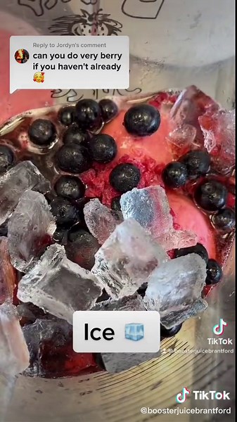 Very Berry! 🫐💜💛 #boosterjuice #brantfordboosterjuice #fyp