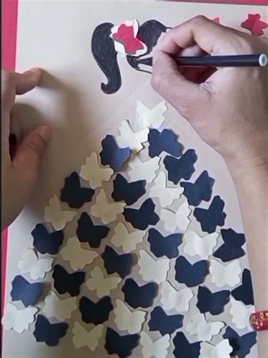 beautiful paper craft girl 🩷 #shorts #easypapercraft #girlcraft #craftideas #youtubeshorts