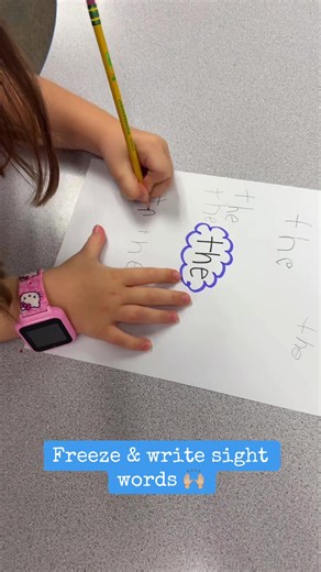 We had the MOST fun with this sight word review game! Practicing writing our words is so important! They loved this so much they asked me to play it again at the end of the day. I can’t wait to do it with the digraphs we’re learning. It would be perfect for cvc, cvce, and blends too! #kindergarten #teacher #sightwords #review #fun