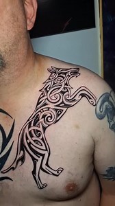 6.5K views · 43 reactions | Celtic wolf tattoo #tattooideas #tattoo #tattoodesign #tattooed #fyp #reels #viral #trending @highlight | Benjie Mallari Cortez | Facebook