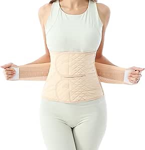 Allaugh Postpartum Belly Band for Women: Abdominal Binder Post Surgery, C Section Waist Trainer for Wife, Hysterectomy Belly Band for Secure Abdominal Support, Healing Recovery Compression