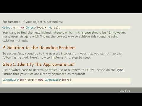 How to Round Up to the Nearest Integer in a List with C#