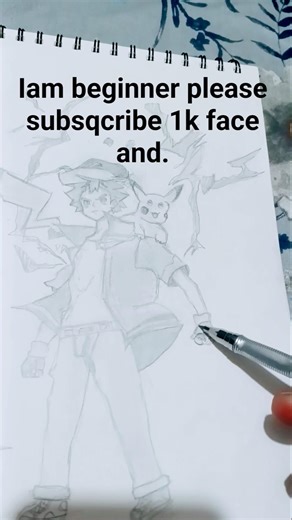 Ash Ketchum drawing #drawing #shorts .