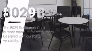 Regency 8029 Stackable Cushioned Restaurant Chair – Durable Commercial Dining Chair with Vinyl Cushion, Reinforced Steel Frame, Easy‑Clean Stackable Banquet & Event Seating – Black – 8‑Pack