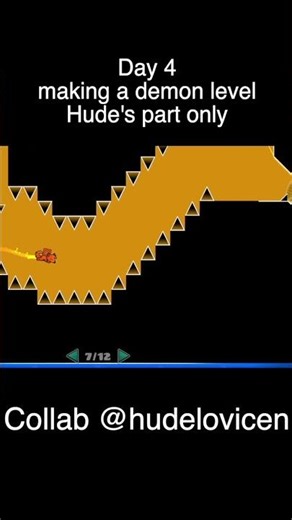day 4 of making a collab level #geometrydash #gdupdate #gd #shorts #level