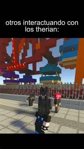Otros interactuando con los therian. . . yo: #minecraft #foryou #memes #therian