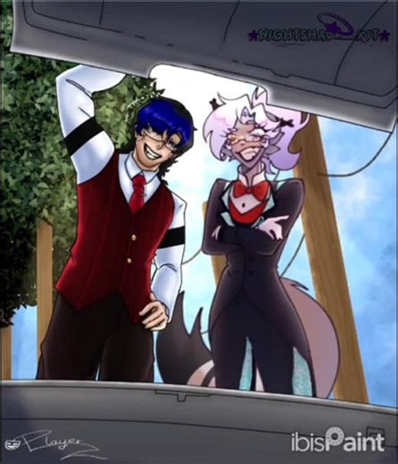 ART COLLAB W @not.playerz #music #artist #oc #shorts #trending #hh #hazbinhotel