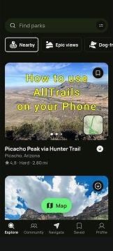 A quick guide to using Alltrails on your phone.