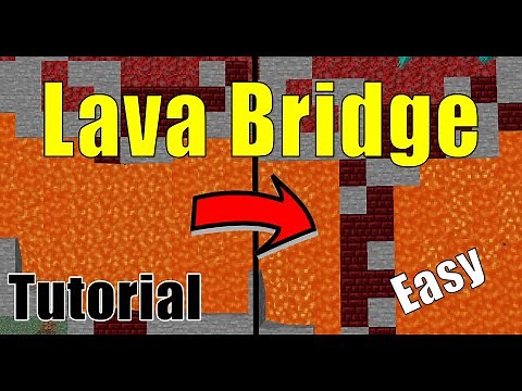 Minecraft Automatic Lava Bridge | Hidden Piston Lava Bridge