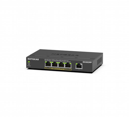 5-Port Gigabit Ethernet Unmanaged PoE  Essentials Switch with 4-ports PoE  (83W)