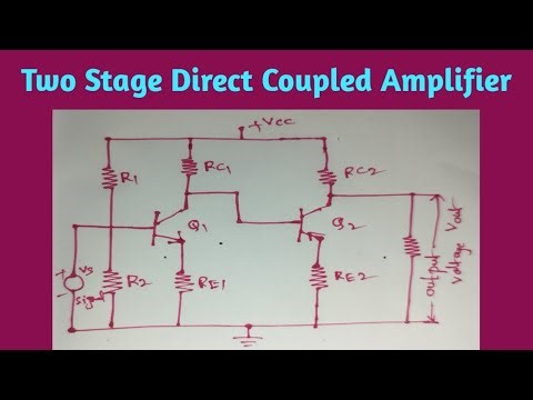 || Two Stage Direct Coupled Amplifier || Multistage Amplifiers || in Telugu Electronic Circuits 1 ||
