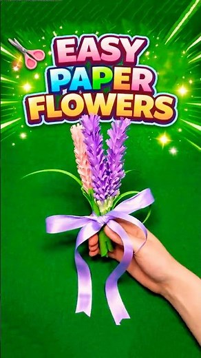 Easy Paper Flowers in 30 Seconds! 🌸 Easy Origami Flowers Tutorial #origami #diy