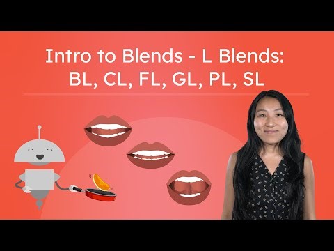 Intro to Blends - L Blends: BL, CL, FL, GL, PL, SL - Beginning Blends for Kids