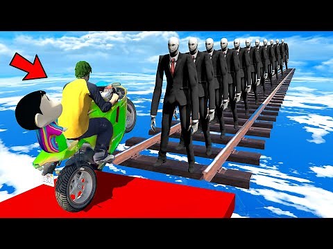 Slender Man Dangerous Bike Ramp Challenge in GTA 5 | CHOP KIDDNAPED