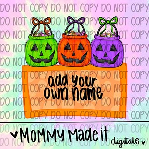 Halloween Name Plate PNG: Spooky Ghost, Candy Bag Design (digital Download) - Etsy UK