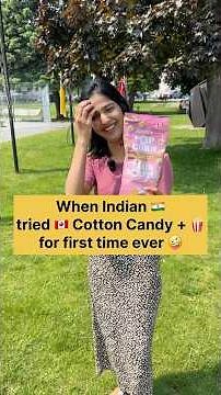 🇮🇳 Indian Tries 🇨🇦 Cotton Candy Popcorn for the First Time Ever! | Canadian Snack Reaction #veggmomo