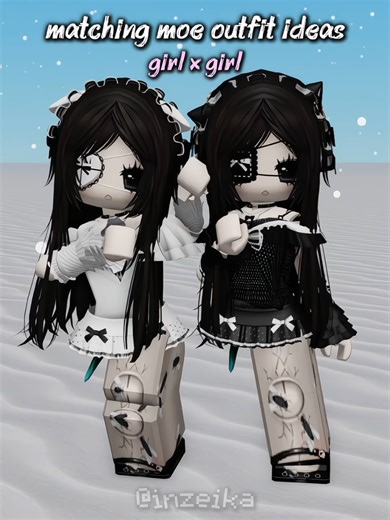 some cute matching moe oufits for my girls 😼 all codes for catalog avatar creator, and make sure to join inzei!! :3 #robloxoutfitsideas #catalogavatarcreator #robloxavatar #robloxoutfitideas #robloxoutfit