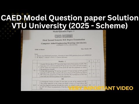 CAED MODEL QUESTION PAPER SOLUTION (2025 SCHEME) VTU UNIVERSITY