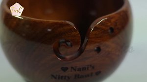 PERSONALIZED Solid Wooden Yarn Bowl Rosewood - Knitting Yarn Bowls Custom - for Wool & Burl - Carved Wooden Yarn Bowl - Big'woods - Etsy