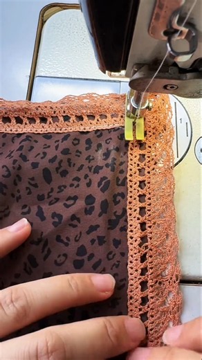 🔥 How To Attach Crochet Lace On Fabric | Easy Sewing Tutorial #LaceDesign #TailoringTips #shortsfeed