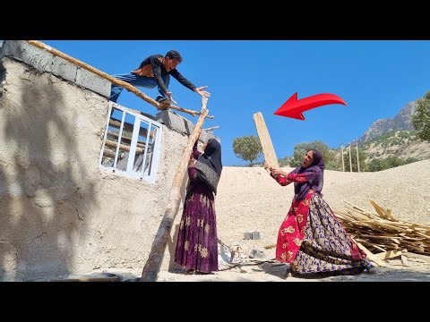 عسل ؟Mohammad throwing sticks at the hut