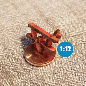 Tiny Wooden "toy" Biplane for 1:12 Scale Dollhouse - Etsy