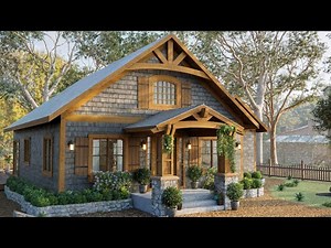 Cozy & Elegant! One-Story 13x14m (43x46 ft) Craftsman Cottage with Garden Views 🏡