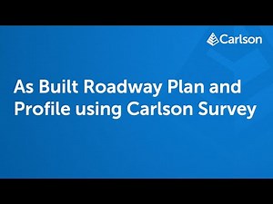 As Built Roadway Plan and Profile using Carlson Survey