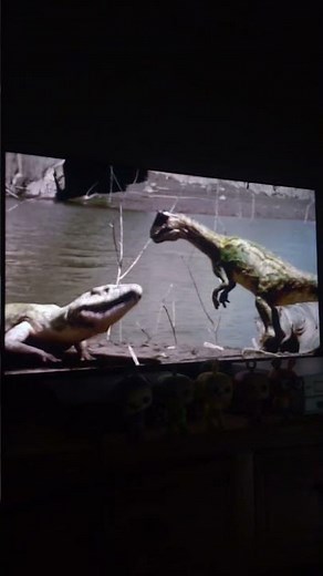 Walking With Monsters Euparkeria Transforms into Allosaurus