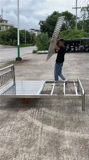 Quick Assembly Skills For Stainless Steel Bed Full Installation Process