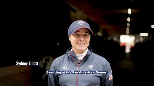 “He’s such a stinker!” 🐴🇺🇸 Team USA first-timer Sydney Elliott and QC Diamantaire are ready to represent their country and #USAEventing at Santiago 2023. #TeamUSA | #Santiago2023 | USA Eventing