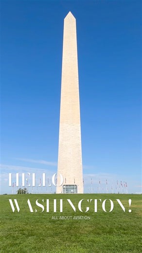 Washington Monument visit and an AA320 flyby #shorts #dnhug #aviation #planespotting