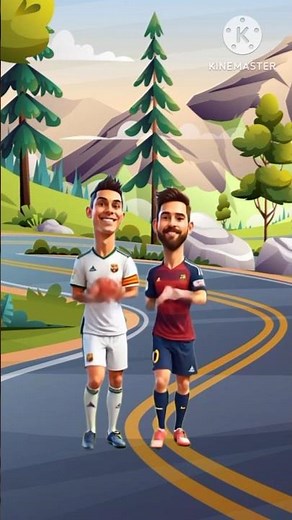 ronaldo and messi cartoon video ☠️💪 #shorts #ytshorts #ronaldomessi