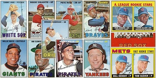 1967 Topps Baseball Cards - 17 Most Valuable - Wax Pack Gods