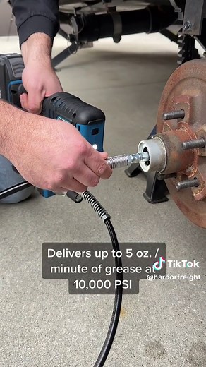 The #Hercules 20V #Cordless Variable Speed #GreaseGun features a high-performance industrial strength motor with a variable speed control for flow rates up to 5 oz./min! #HerculesTools #PowerTools #CordlessGreaseGun #HarborFreight