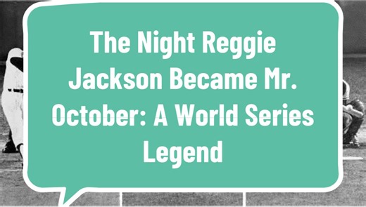 We talk about the unforgettable night Reggie Jackson transformed from a misunderstood player into a World Series legend. After receiving encouragement from Joe DiMaggio before Game 6 of the 1977 World Series, Reggie stepped up to the plate and delivered one of baseball's greatest performances—hitting three home runs on three consecutive first pitches to lead the Yankees to victory and silence all his doubters. #reggie #baseball #history #mroctober #story @ESPN @MLB Network @MLBonFOX @MLB @Nation