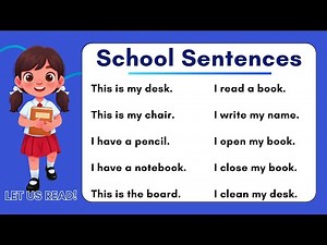 SCHOOL SENTENCES | Daily English Sentences | Read along | with Teacher Jake