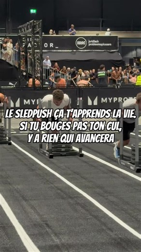 LE SLED PUSH C’EST COMME LA VIE, si tu bouges pas ton cul, y’a rien qui avancera #sport #crossfit #hyrox #run #fyp #physiotherapy #bienêtre | Josteo