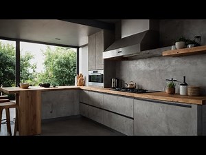 Stunning Concrete and Wood Kitchen Interior Design – Modern & Cozy Ideas