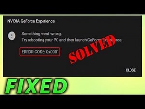 FIX Nvidia GeForce Experience ERROR CODE 0x0003 !