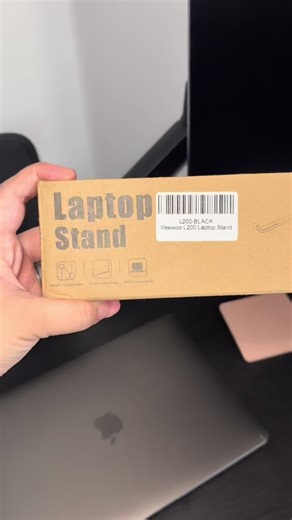 very aesthetic laptop stand ✨🖤 compatible for 13 to 16 inches laptop 🫶🏻💓 #laptopstand #meewoo