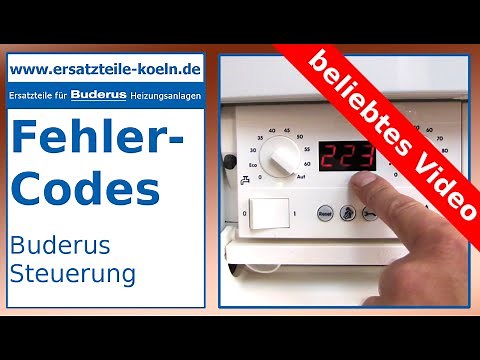 Buderus Fehlermeldung Fehlercode 6A / 3L / A11 / 6L / 2L / 4Y finden