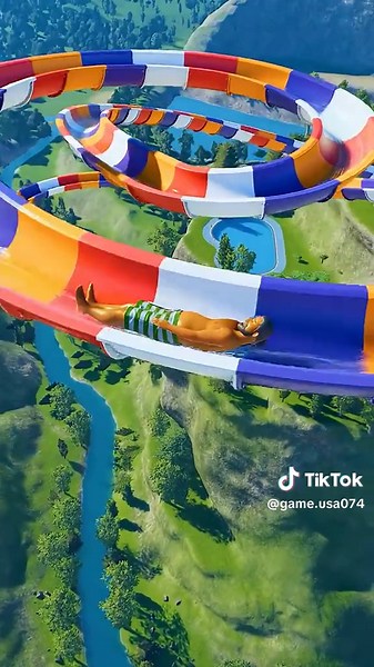 Everybody Should Try This Beautiful Water Slide - Planet Coaster 2#waterpark #waterslides #planetCoaster #foryouvideo #viralvideo