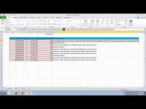 Excel: How to calculate warranty with excel