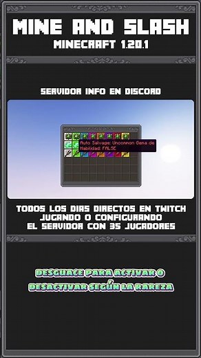 Mine and Slash - EL MENU - Minecraft 1.20.1 #minecraft #minecrafttutorial