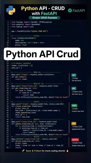 Python API Crud using FasAPI (Beginners Developer Must Know)