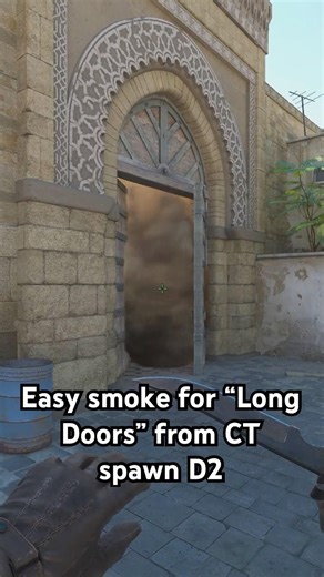 Easy lineup to smoke Long doors from CT spawn on Dust2 | Beginner friendly (2026) #cs2 #csgo